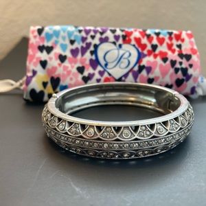 Brighton bangle silver hinged bangle with diamond “like” detail